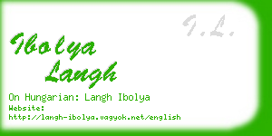 ibolya langh business card